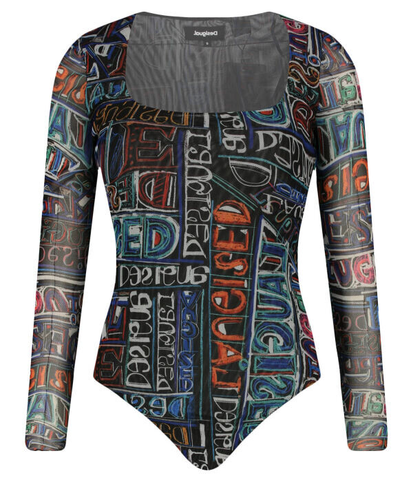 

Боди женское Desigual с узором, черный