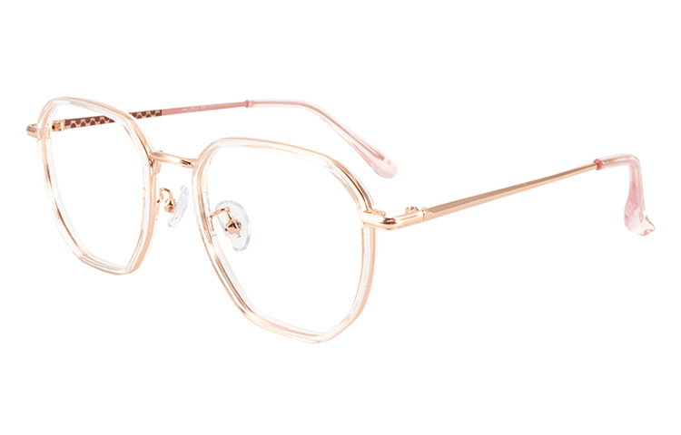 

MUZU Пластиковая оправа для очков унисекс, 21738 Transparent Rose Gold-C01