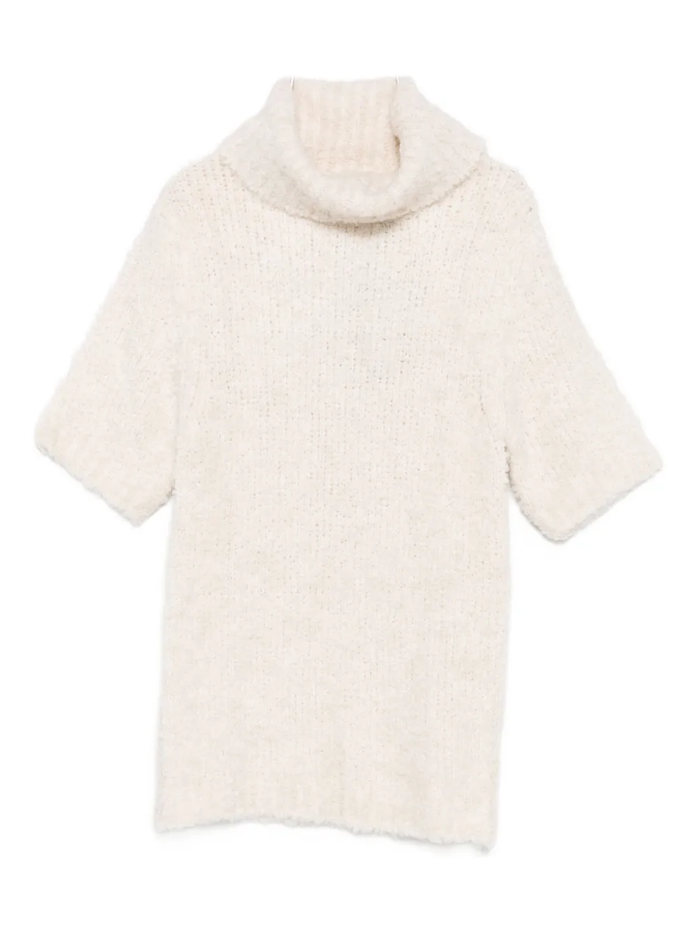 

Трикотажный топ с высоким воротником и короткими рукавами Dixie, белый