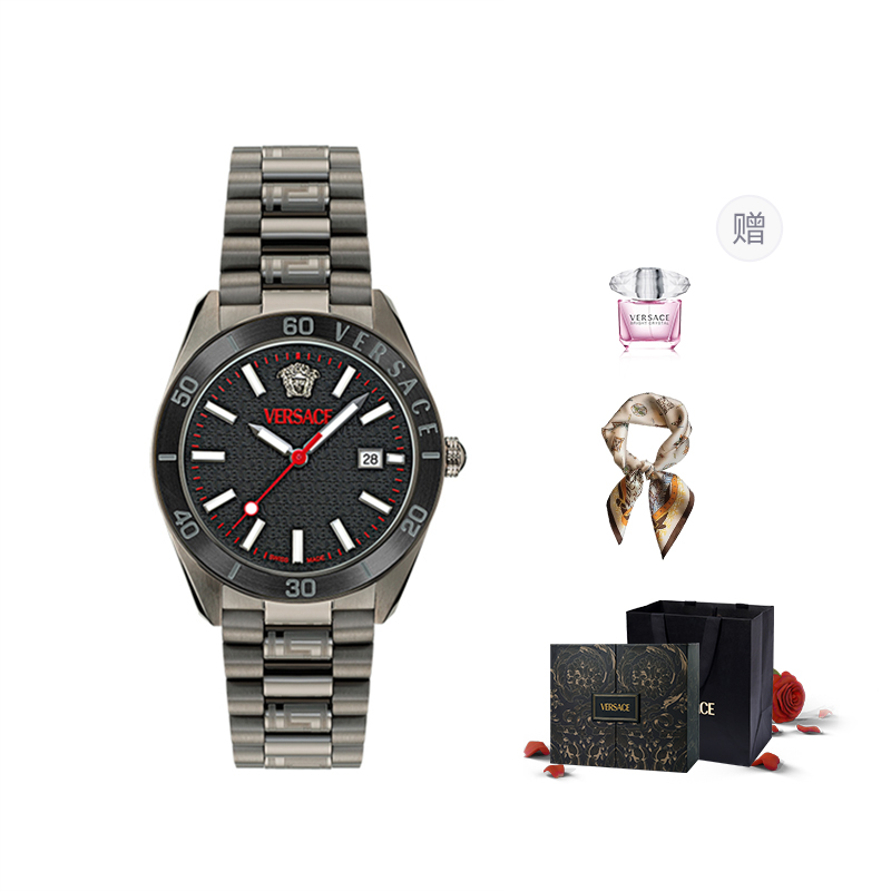 

VERSACE Часы V Dome 42mm, Black