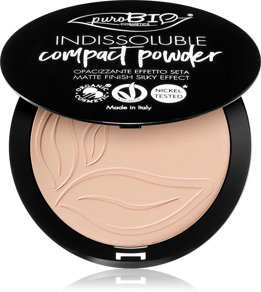 

Компактная пудра Indissouble, матирующий эффект Purobio Cosmetics, atspalvis 01 9 гр