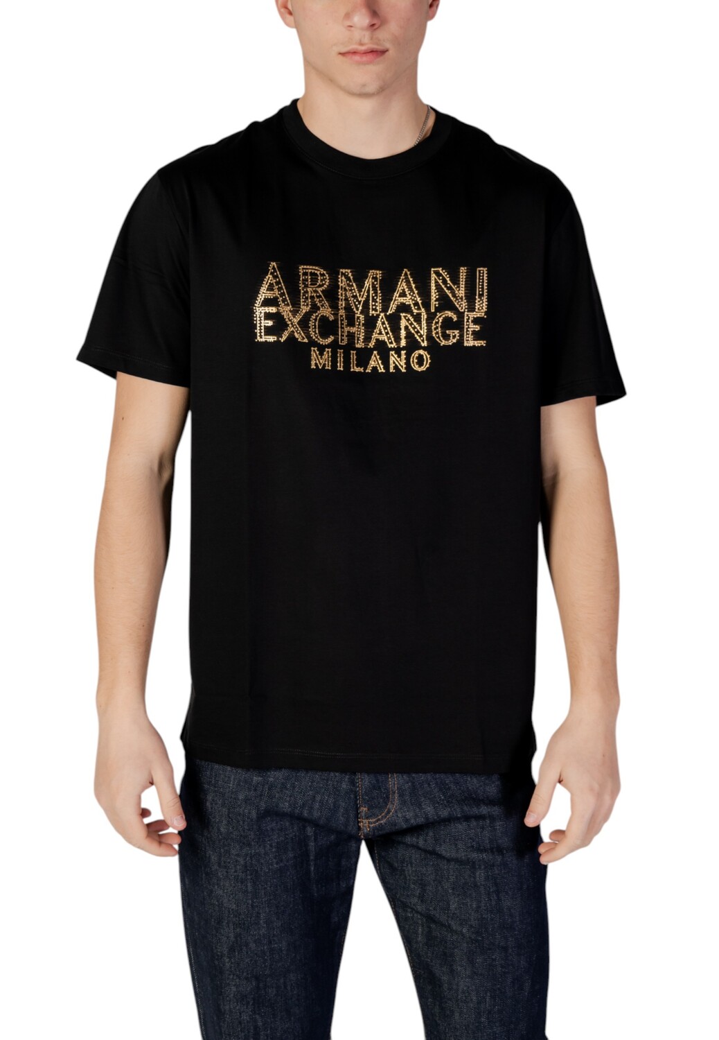 

Футболка мужская Armani Exchange с фирменным принтом, черный
