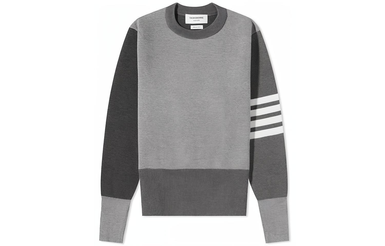 

Свитер с 4 полосами THOM BROWNE, серый