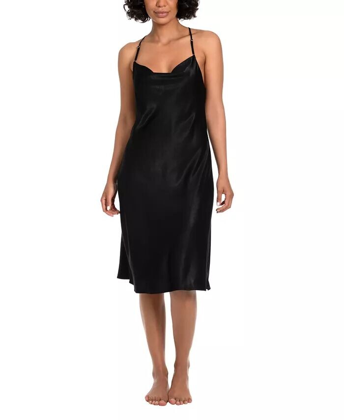 

Женское атласное платье миди Linea Donatella Guinevere Midnight Bakery, черный