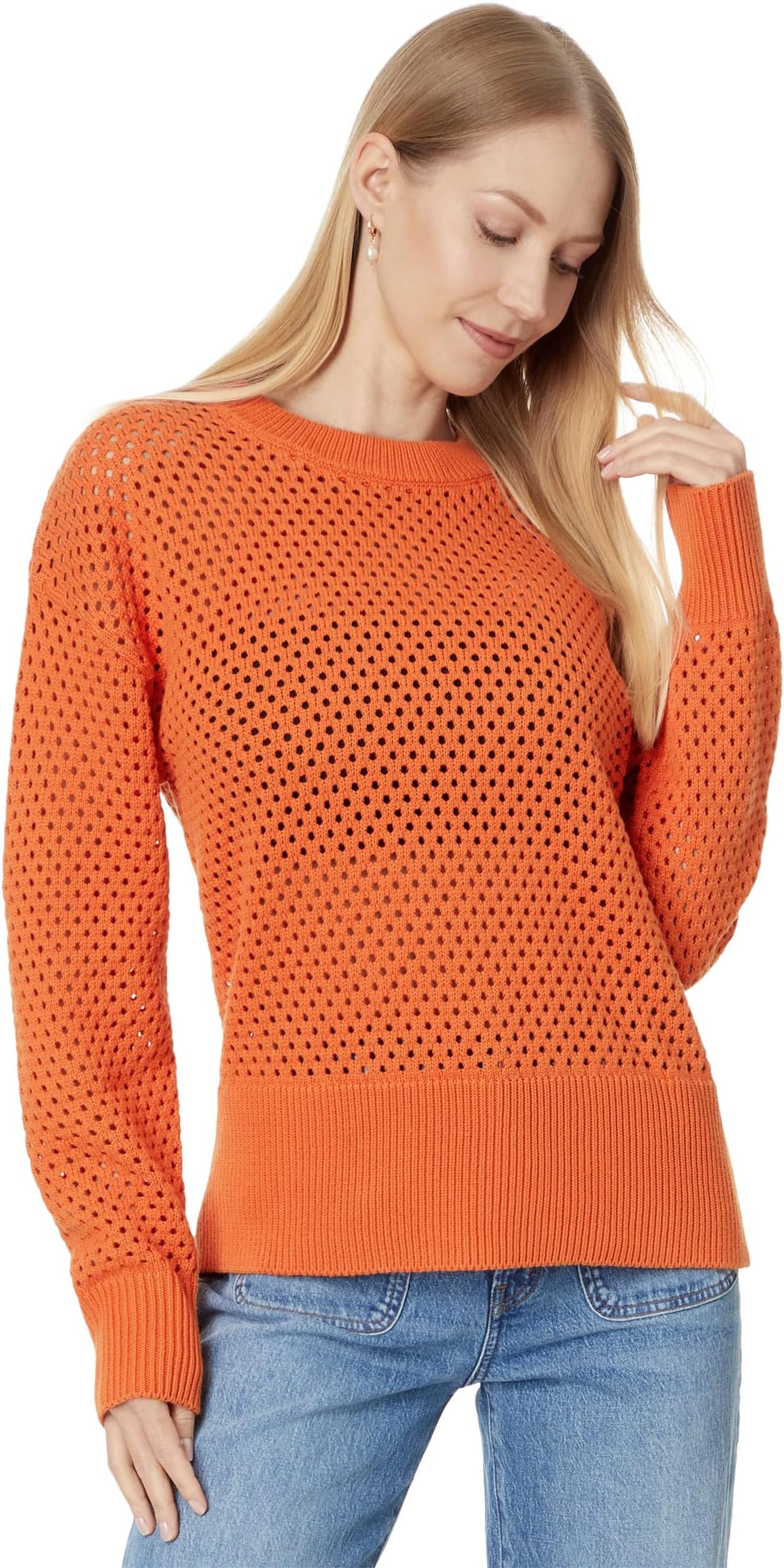 

Свитер Varley Hester Knit Crew, цвет Jaffa Orange
