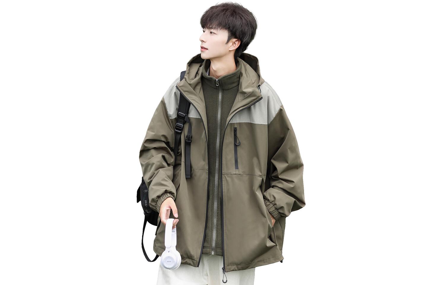 

Куртка унисекс MONTVOO, Пустынный зеленый [набор из 2 предметов 3-в-1]