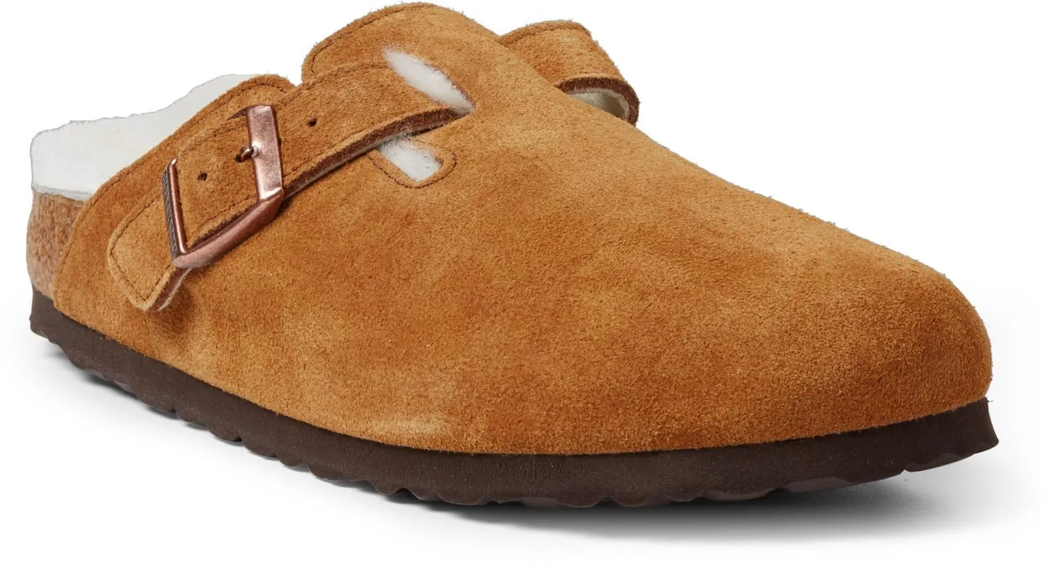 Бостонские меховые сабо Birkenstock, Mink Natural — фото 3