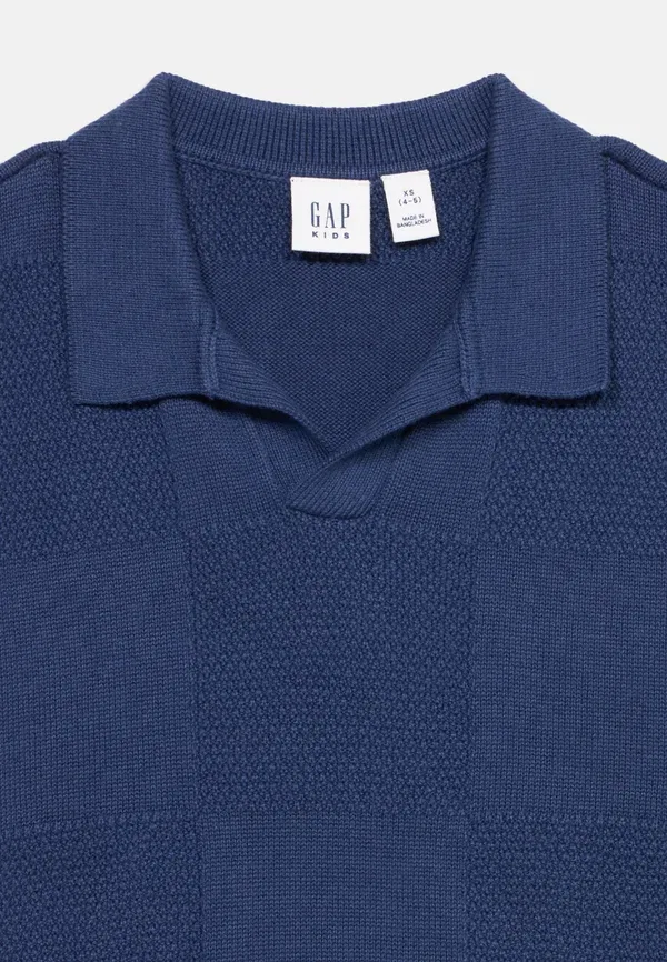 Поло Gap, Ss chkr jhny collar polo, голландский синий — фото 4