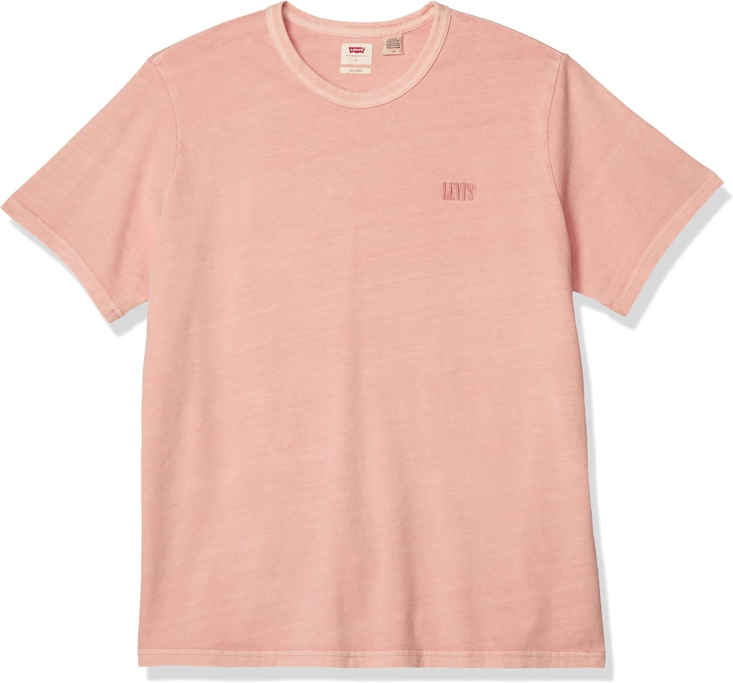 

Мужская хлопковая футболка Levi's с круглым вырезом, свободным кроем и коротким рукавом