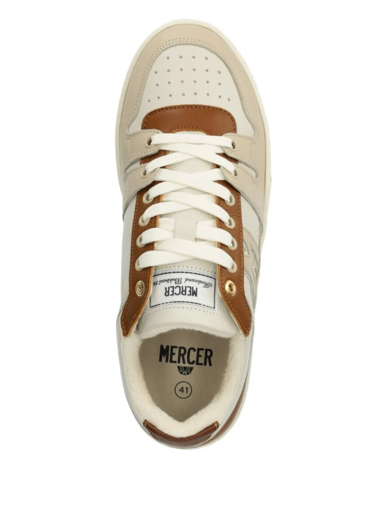 Кроссовки с низким верхом и вставками The Mercer Brand, белый — фото 3