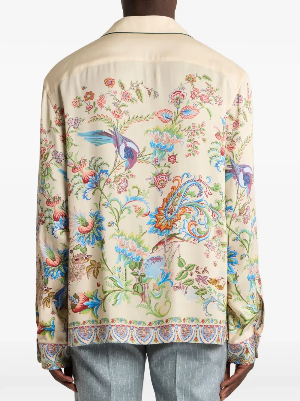 Рубашка для боулинга из саржи Etro, нейтральный — фото 3