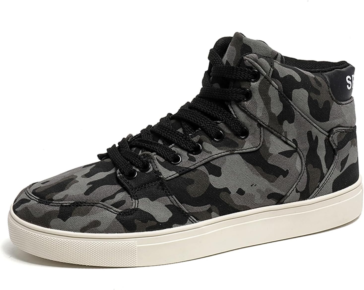 

Мужские высокие кеды GSIGUL, скейт-кроссовки, повседневная обувь, удобные канвасовые кроссовки для прогулок, модные кеды, черный