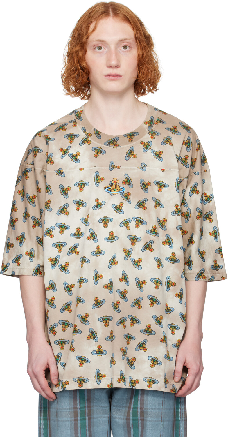 

Футболка бежевого цвета Overdye Orb Rescue Vivienne Westwood