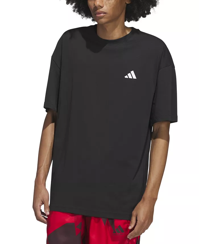 

Мужская футболка All Day с логотипом и принтом adidas, черный