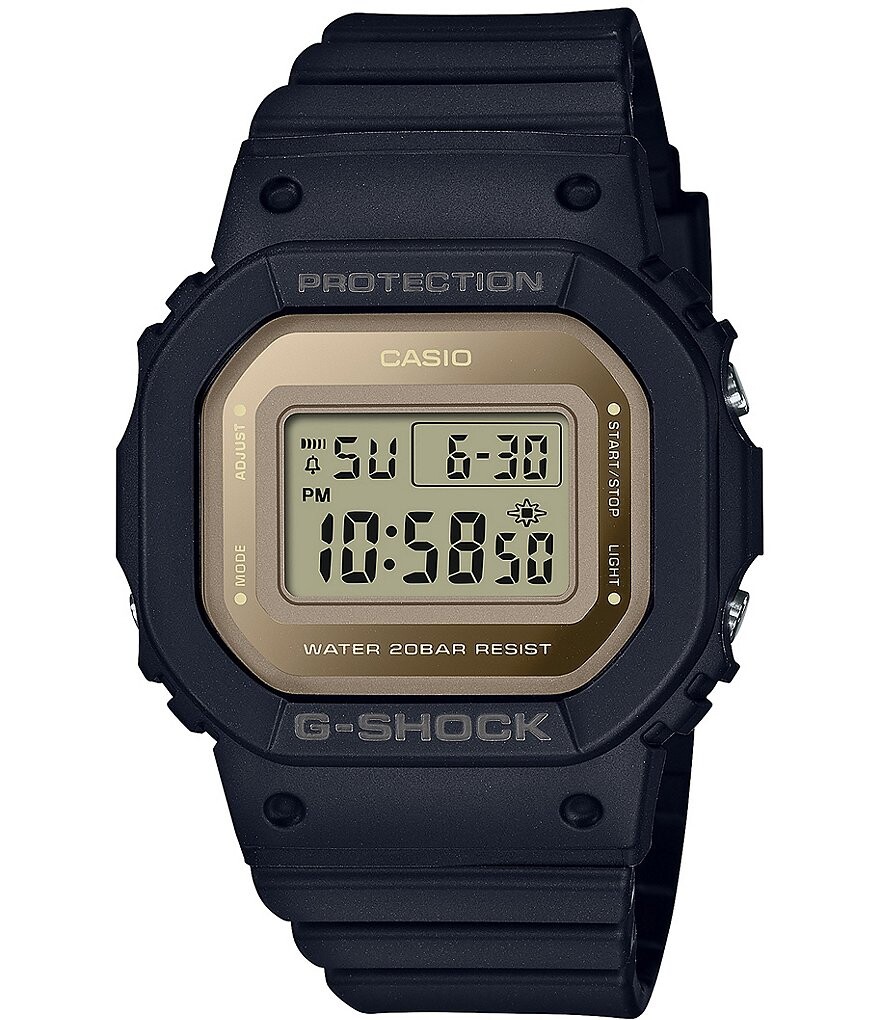 

Цифровые часы G-Shock унисекс с черным полимерным ремешком, черный