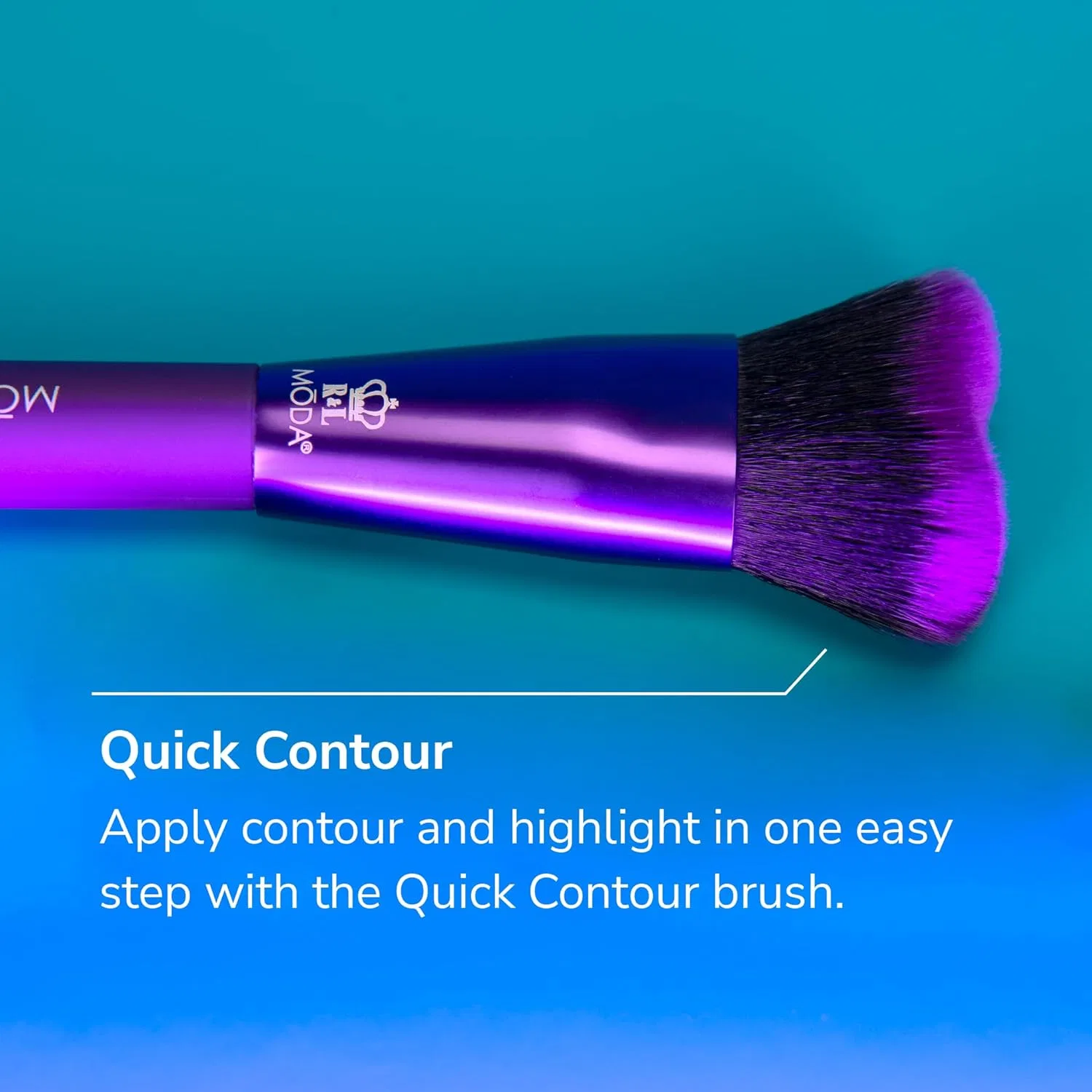 Кисть для контурирования Royal & Langnickel Moda Quick Contour, 1 шт, фиолетовый — фото 3