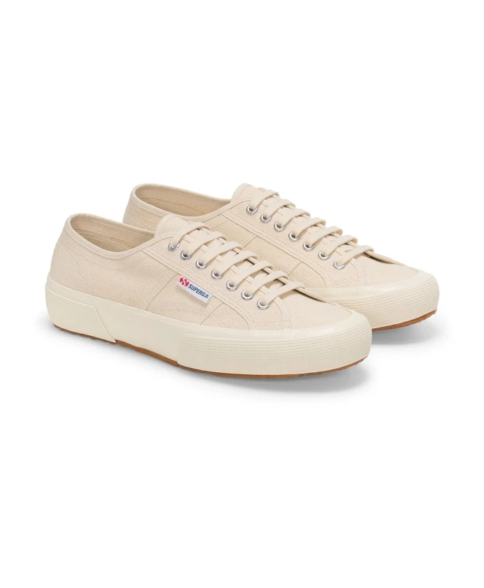 Кроссовки из парусины с металлическими люверсами Superga, бежевый — фото 2