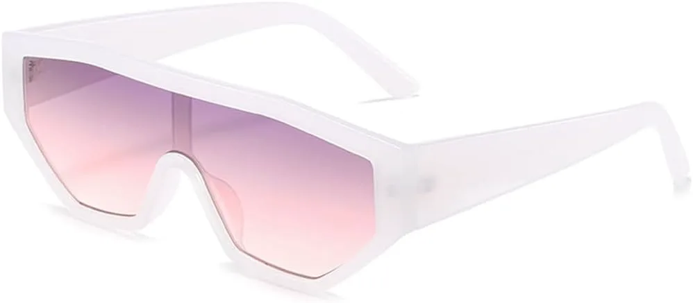 

1 шт. Женские солнцезащитные очки в стиле ретро с градиентным переходом цвета, защита от УФ-излучения UV400. Мужские солнцезащитные очки LANGSER, Purple Pink