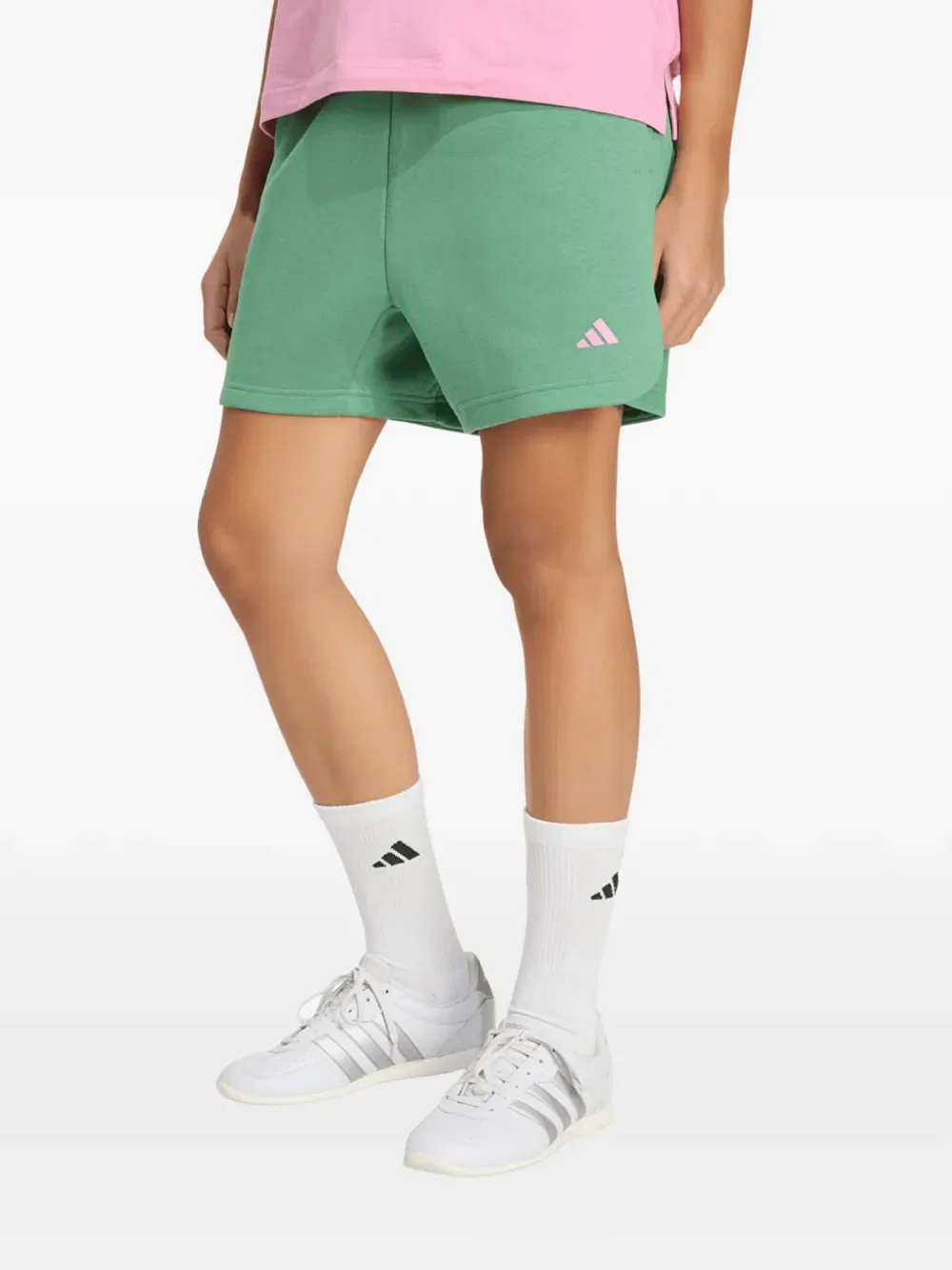 Шорты с вышитым логотипом Adidas, зеленый