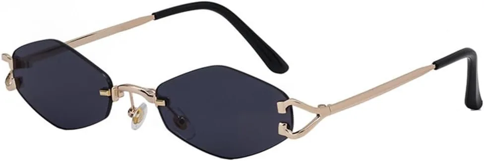 

Женские солнцезащитные очки без оправы в стиле панк с металлической оправой, солнцезащитные очки для женщин и мужчин, защита от ультрафиолета UV400 MTZJH, 1