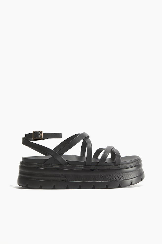 Массивные босоножки на платформе H&M, черный
