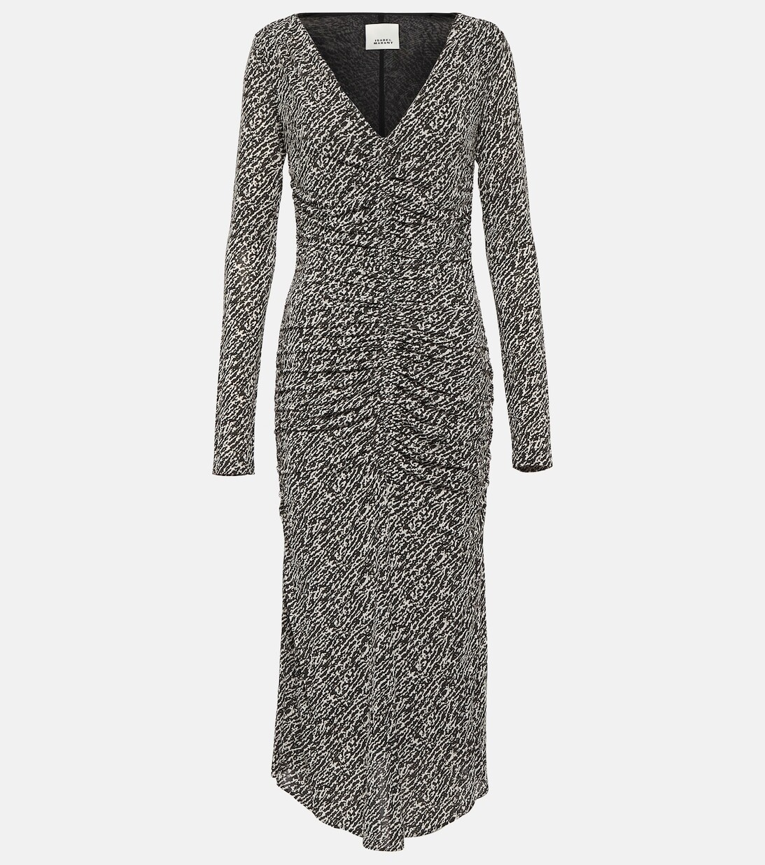 

Платье миди из джерси с принтом Lalyga ISABEL MARANT, черный