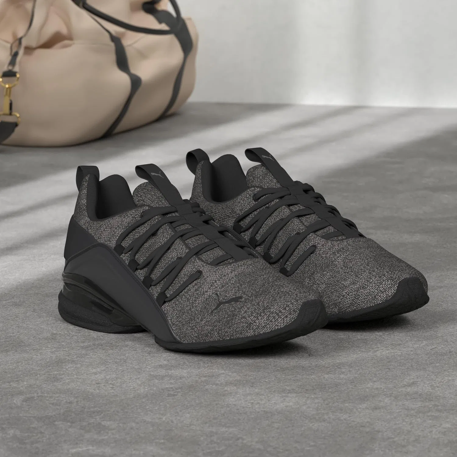 Кроссовки PUMA Herren Axelion Laufschuh, Multi Puma Black Castlerock — фото 2