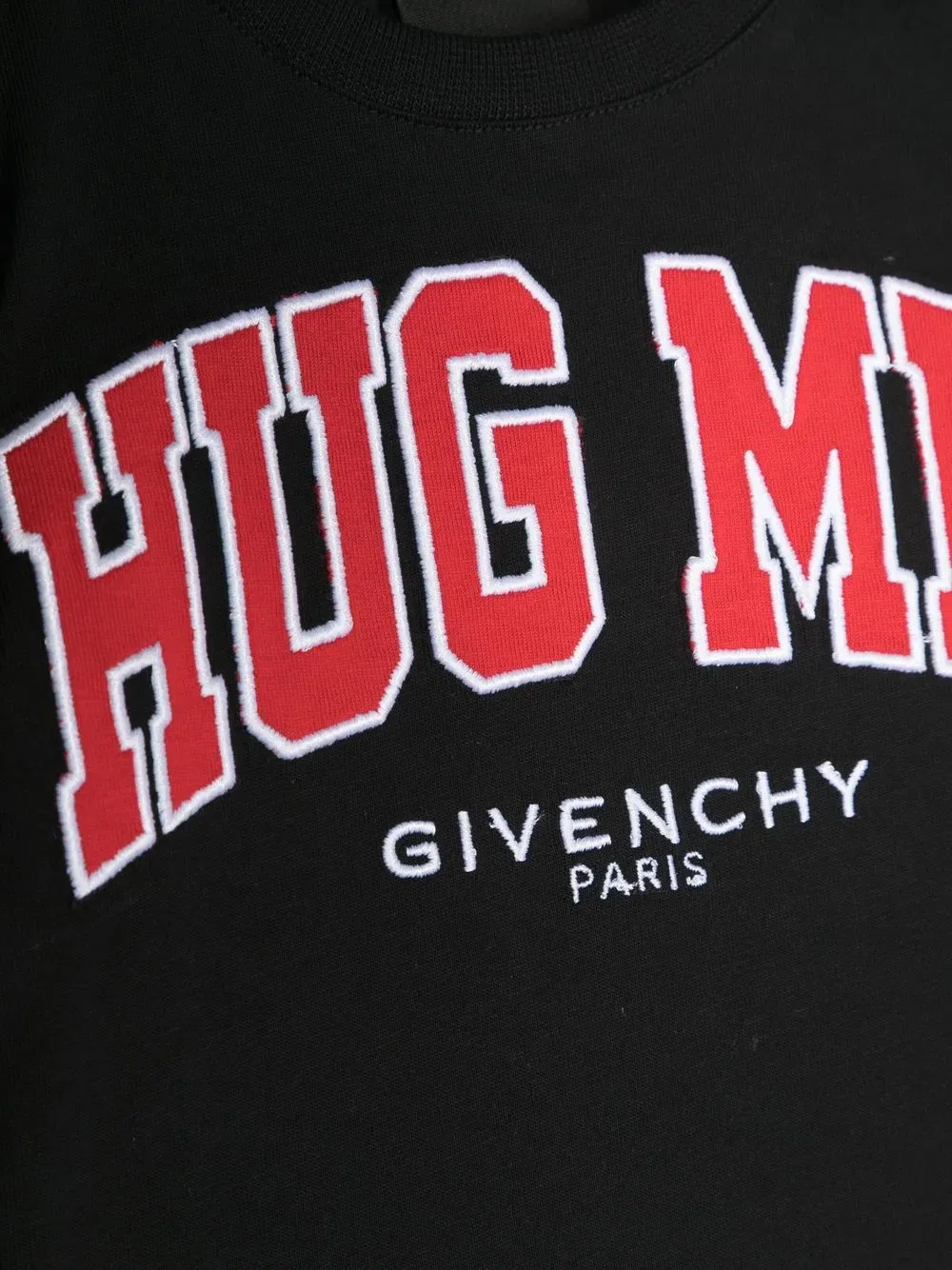 Хлопковая футболка с вышитым слоганом Givenchy Kids, черный — фото 3