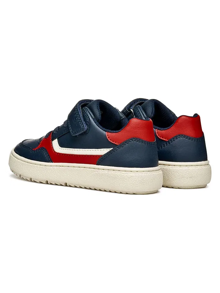 Sneakers кожаные, текстильные, geox, темно-синий — фото 4