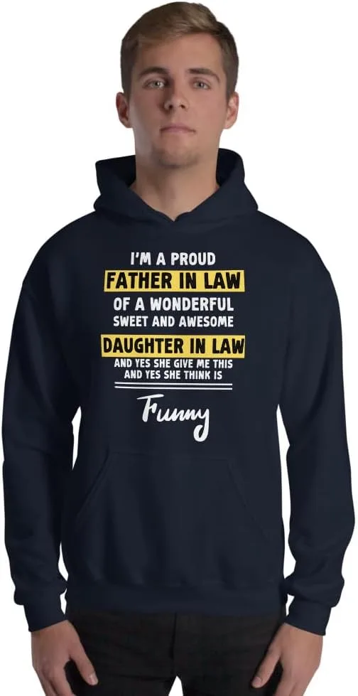 Толстовка Unisex Proud Father-in-law from Daughter-in-law Generic, темно-синий