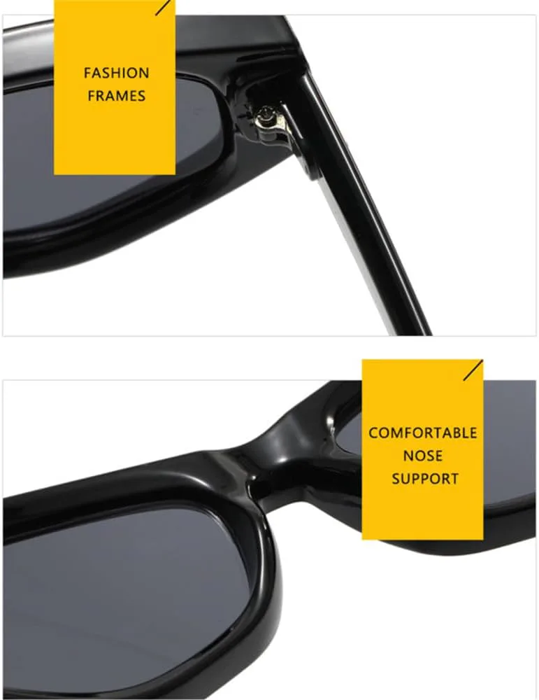 

Солнцезащитные очки «кошачий глаз» для женщин и мужчин, винтажные солнцезащитные очки для женщин, плоская верхняя часть, защита от УФ-излучения UV400 HDUBFY, 3