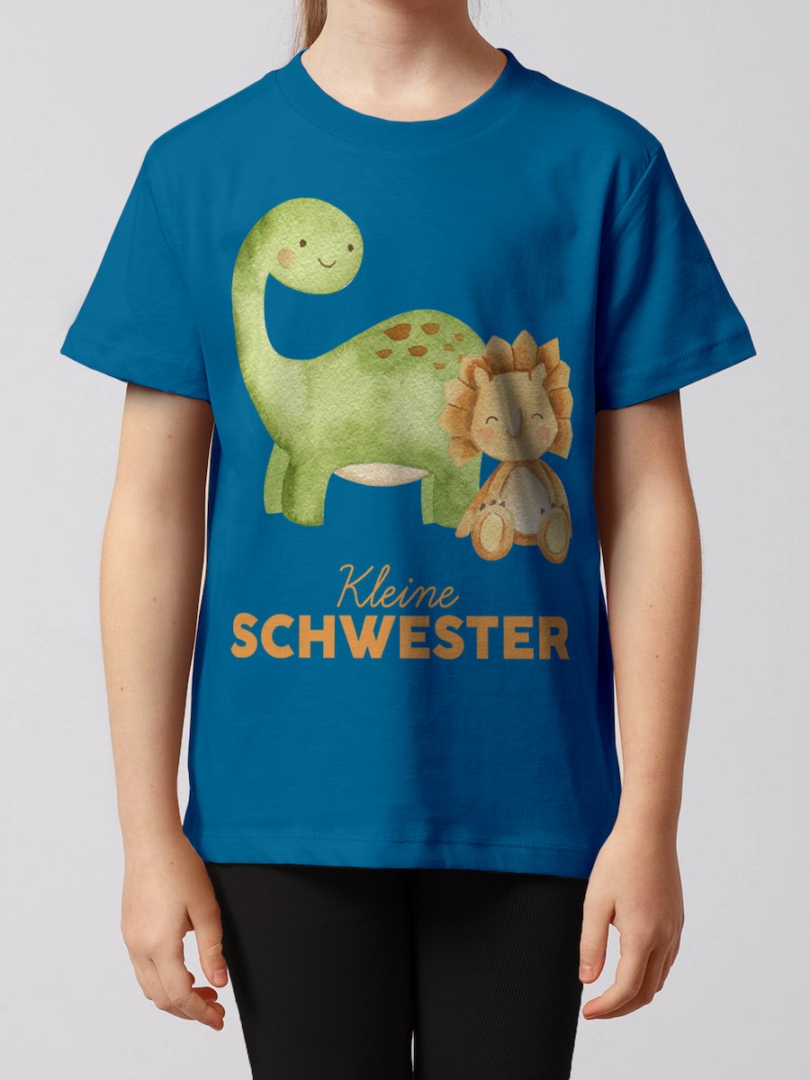 Рубашка watabout.kids Dinosaurier 06 Kleine Schwester, Royal Blue — фото 3