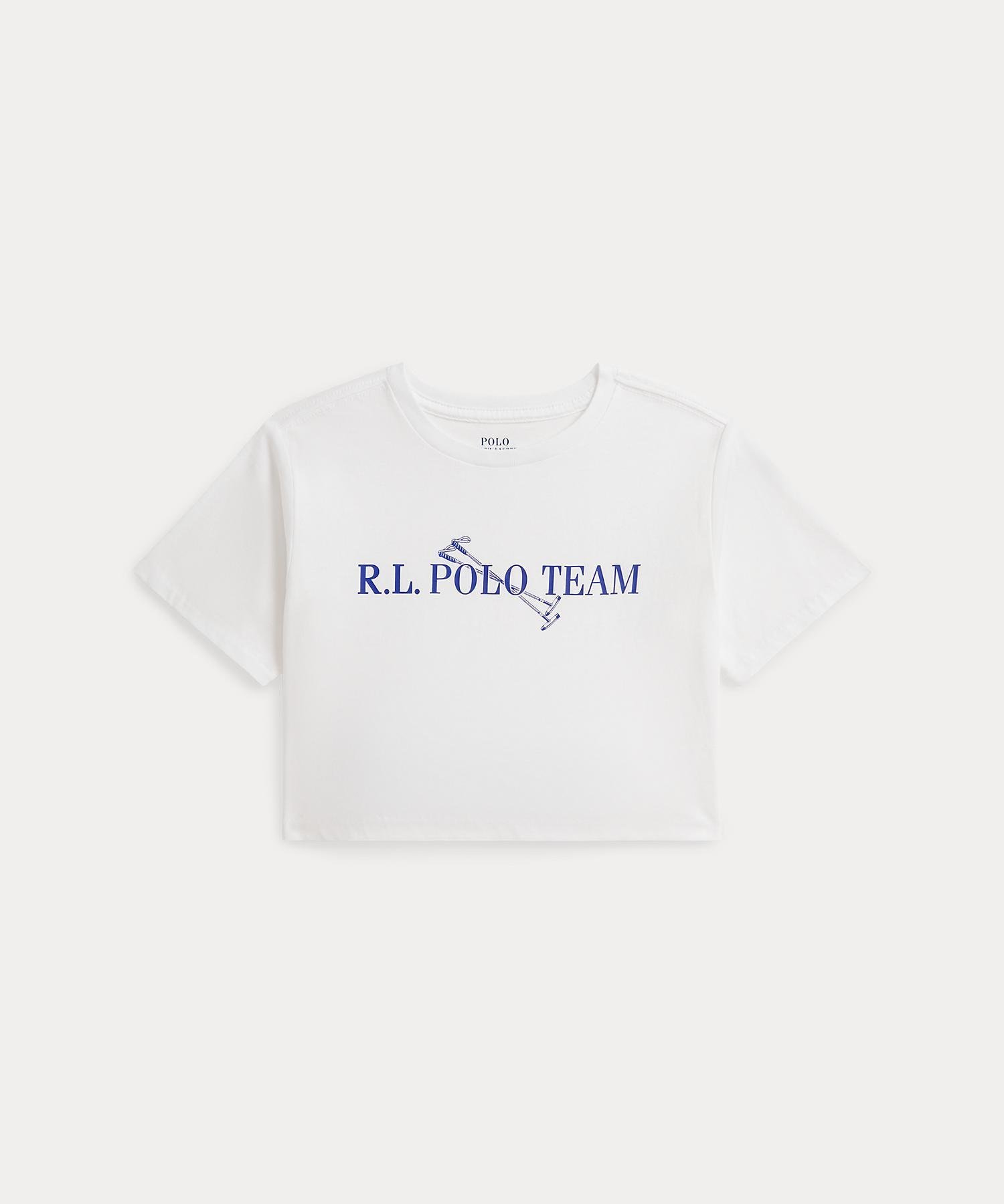 Хлопковая футболка свободного кроя Polo Team (для девочек, 2-6 лет) Polo Ralph Lauren, 100 White