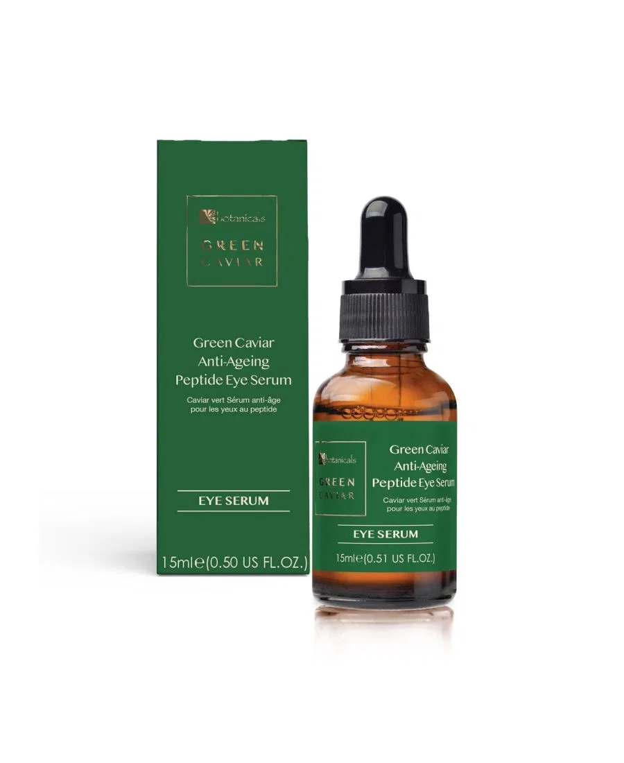 Сыворотка для глаз с пептидами против старения и экстрактом икры, 15 мл Dr. Botanicals, белый