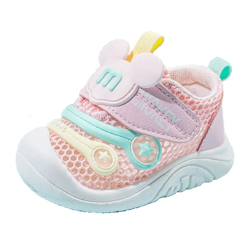 

Скользостойкие, противоударные и дышащие низкие детские ботиночки для малышей Bradmiller, розовый