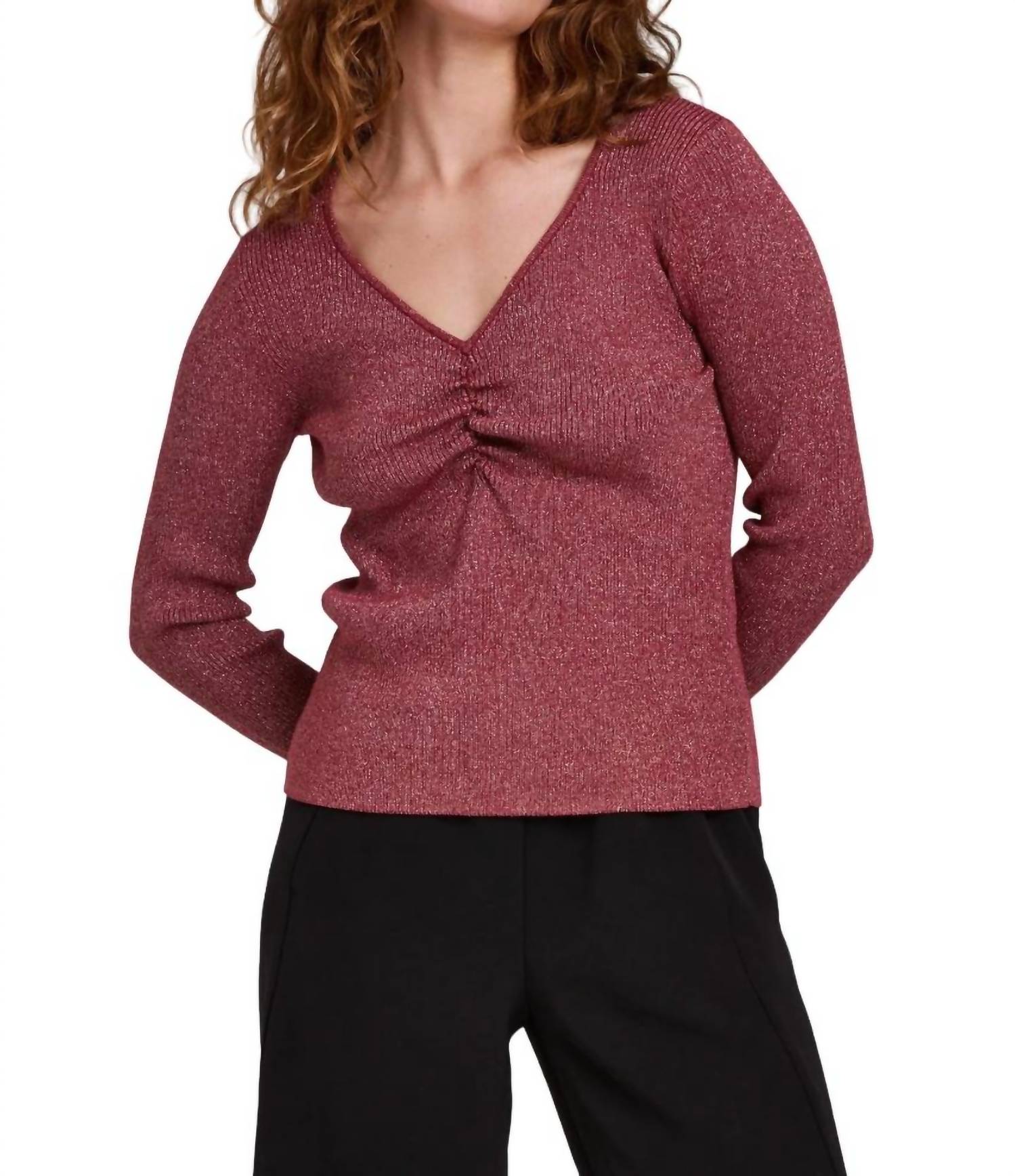 

Топ Leighton Knit в цвете Cranberry Another Love