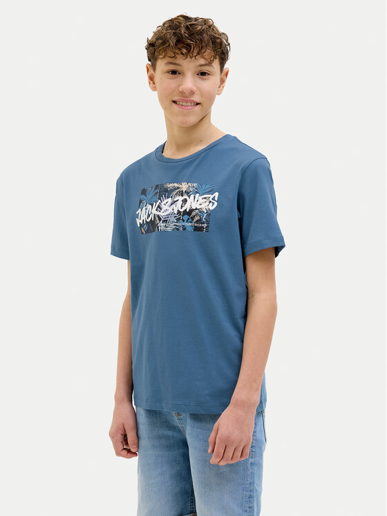

Футболка стандартного кроя Hawaii 12269916 Jack&Jones Junior, синий