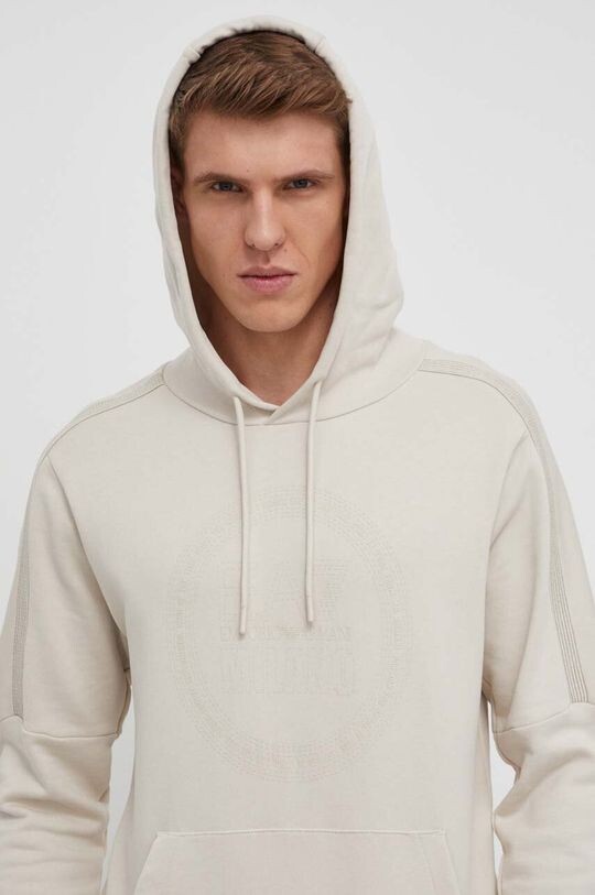 

Хлопковая толстовка EA7 Emporio Armani, бежевый