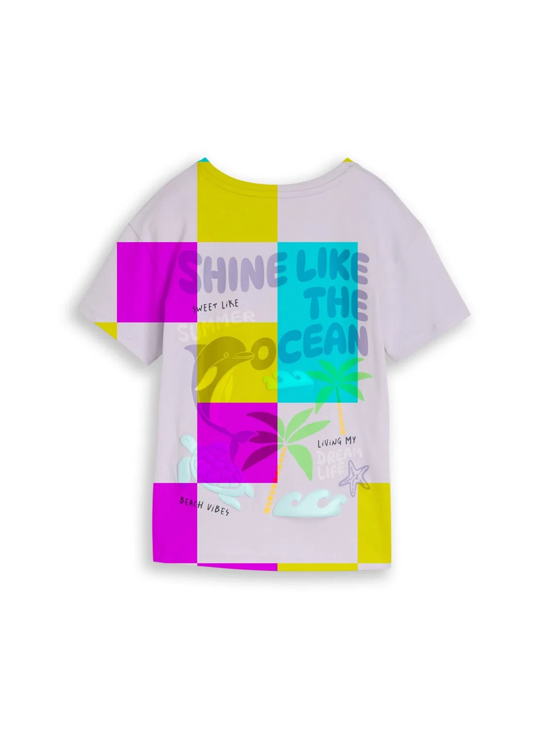 Футболка Tom Tailor, Neon Purple/Pastel Purple — фото 2