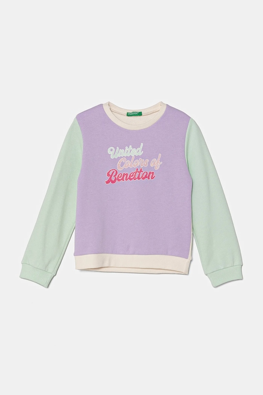 

Детская хлопковая толстовка United Colors Of Benetton, фиолетовый