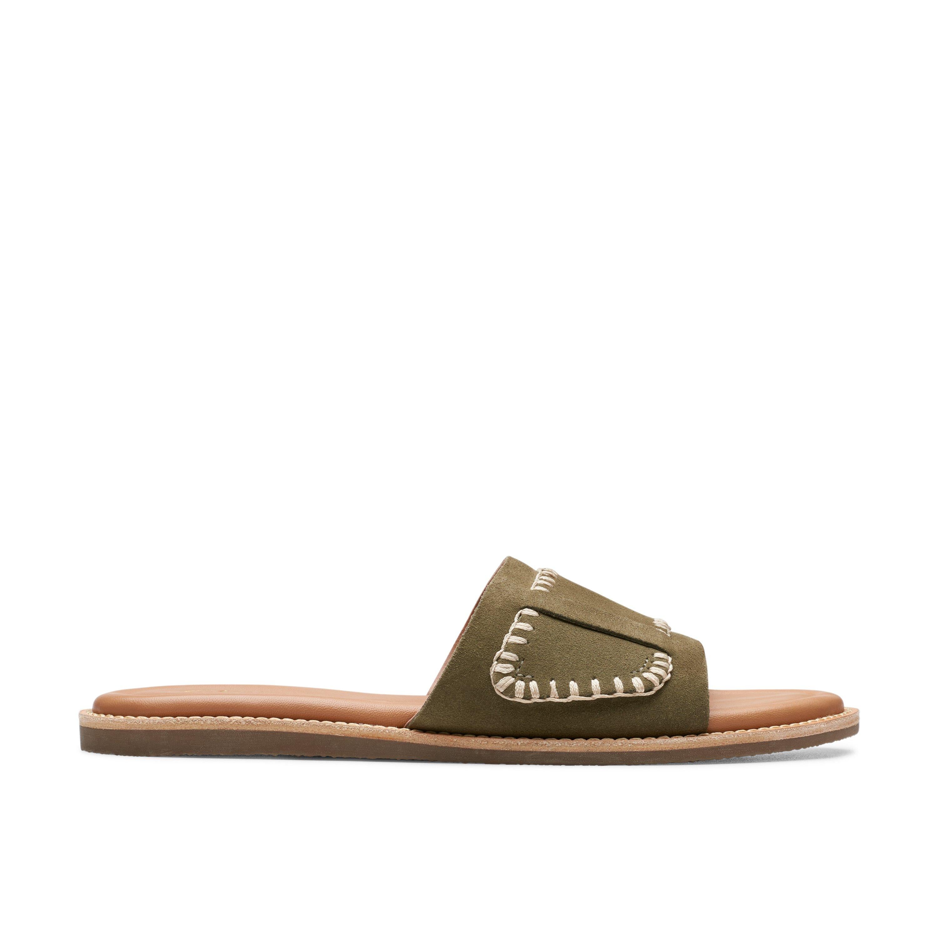 Мюли Clarks Maritime из зеленой замши