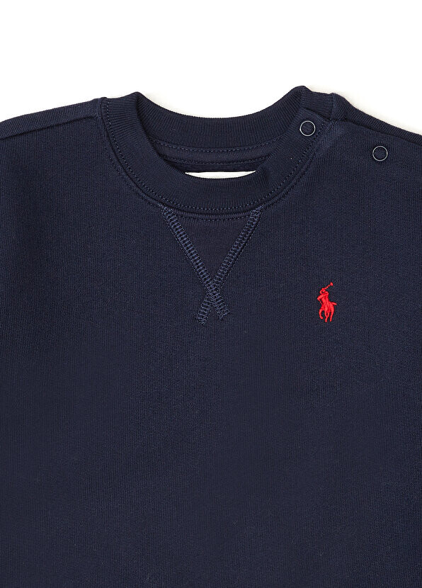 Темно-синий свитшот для мальчика с вышитым логотипом Polo Ralph Lauren — фото 3