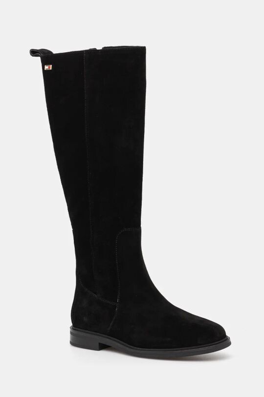 

FLAG SUEDE LONG BOOT ZIP замшевые ботинки Tommy Hilfiger, черный