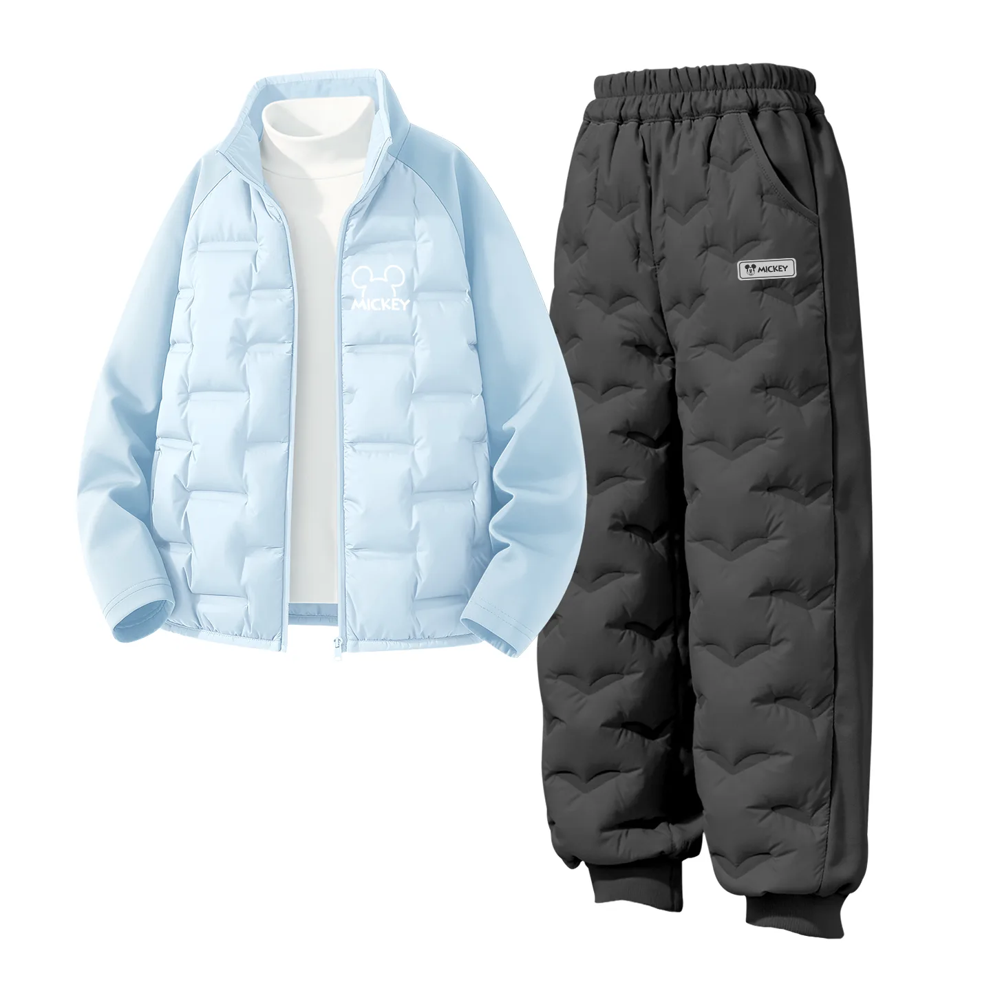 Детская повседневная спортивная толстовка Disney, [Thickened and Fleece-Lined]Thick Board Line K Blue+Di H Square Hook-and-Loop K Dark Gray