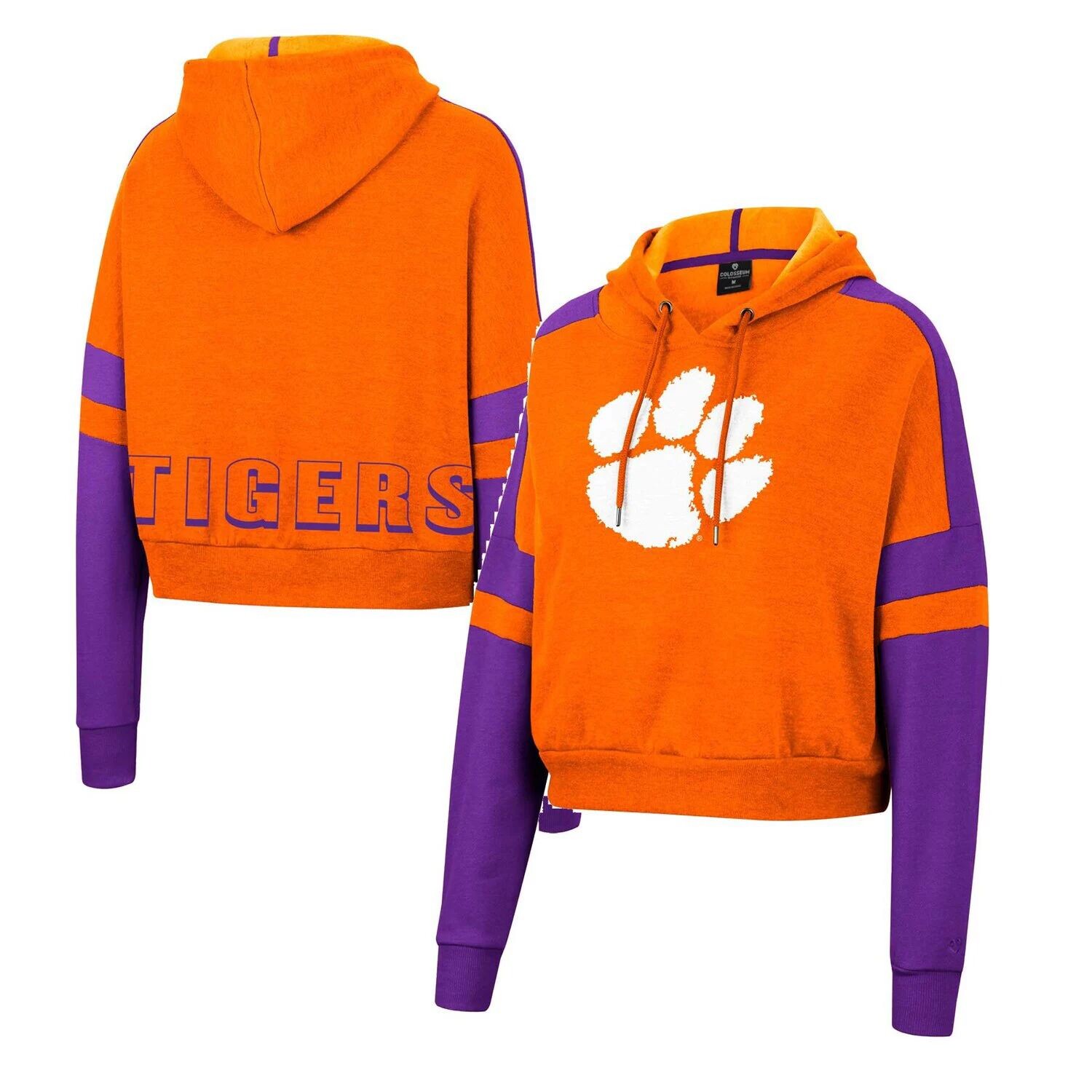 

Женский укороченный пуловер с капюшоном Colosseum Orange Clemson Tigers Throwback Stripe Arch Logo Colosseum, Оранжевый, Женский укороченный пуловер с капюшоном Colosseum Orange Clemson Tigers Throwback Stripe Arch Logo Colosseum