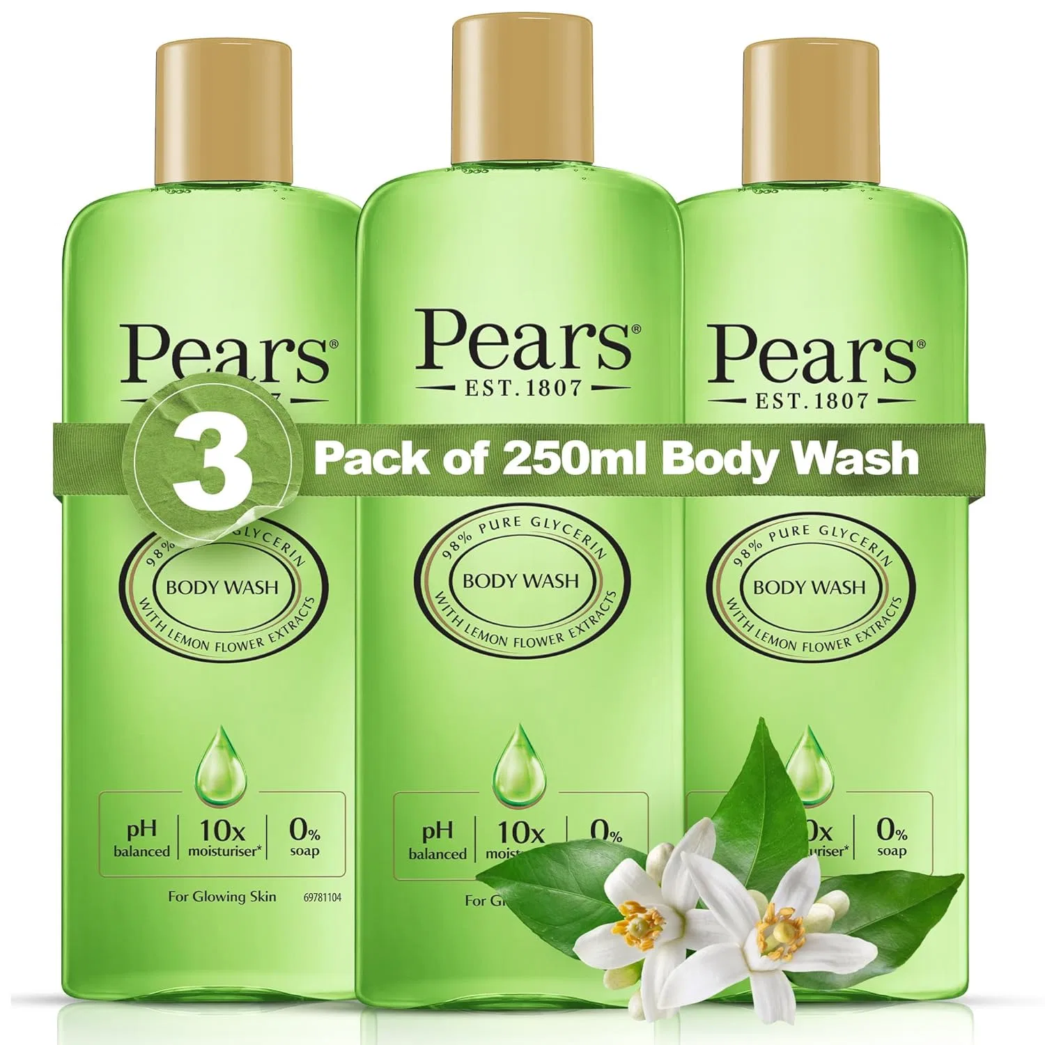Гель для душа Pears Soft & Fresh с экстрактом лимонного цвета Pears