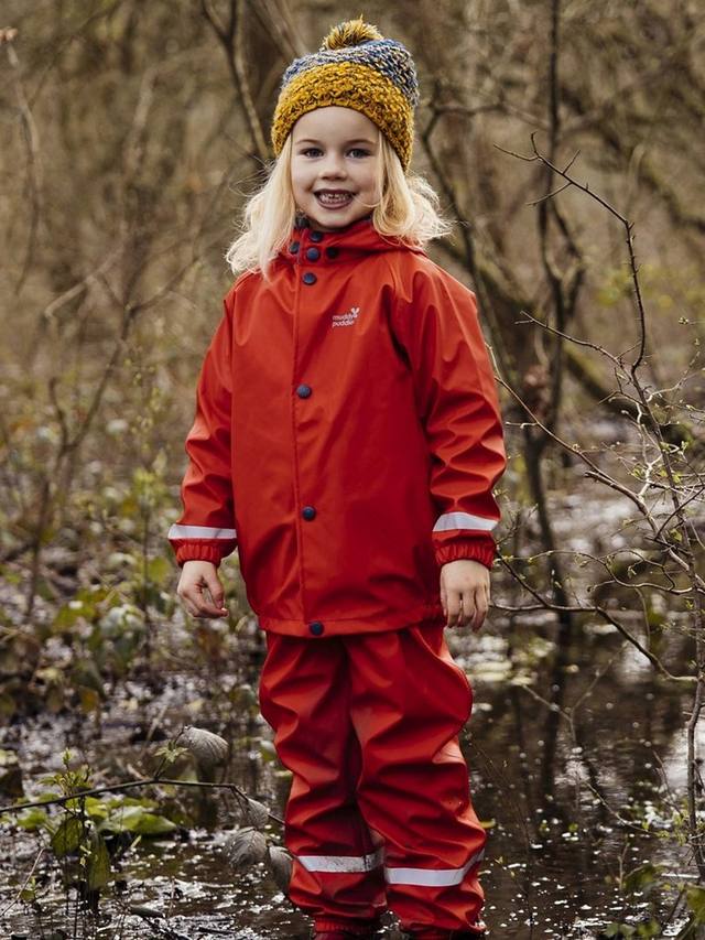 Детская водонепроницаемая куртка для дождливых дней Muddy Puddles, Red — фото 2