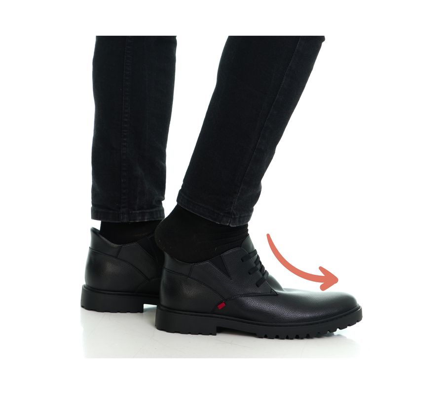 Ботинки-чукка Clark Road с технологией Hands-Free Slip On, кожаной шнуровкой и технологией надевания без помощи рук Marc Joseph New York, Black napa leather — фото 2