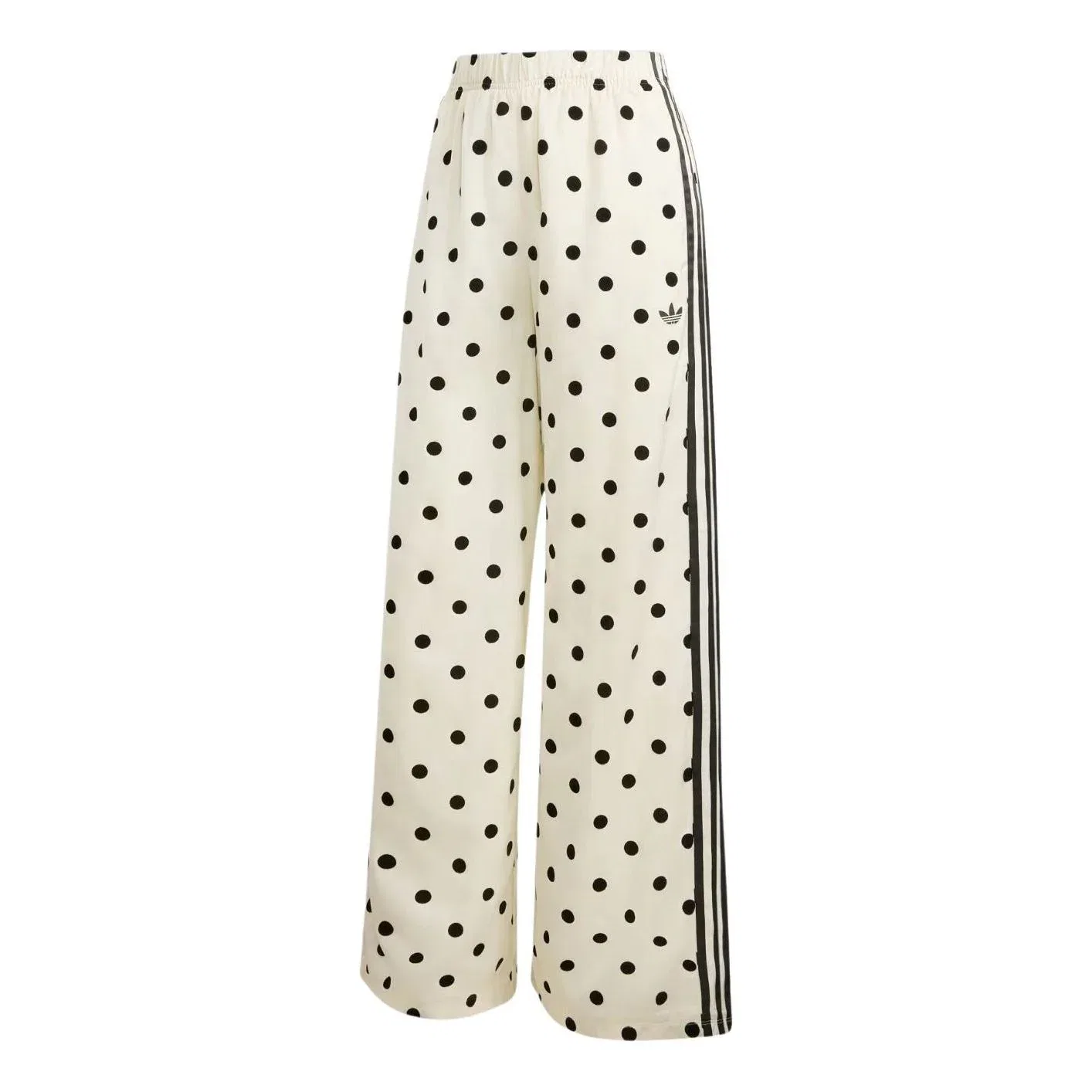 Брюки Adidas Satin Polka Dots Wide Leg Pant 'Off White' KV1168, белый