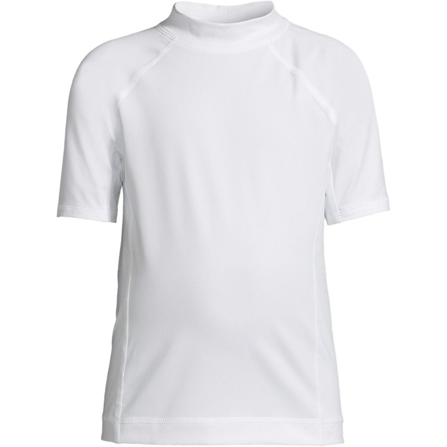 

Футболка-рашгард Big Boys Husky с коротким рукавом и защитой от ультрафиолета UPF 50 Lands' End, White, Белый, Футболка-рашгард Big Boys Husky с коротким рукавом и защитой от ультрафиолета UPF 50 Lands' End, White